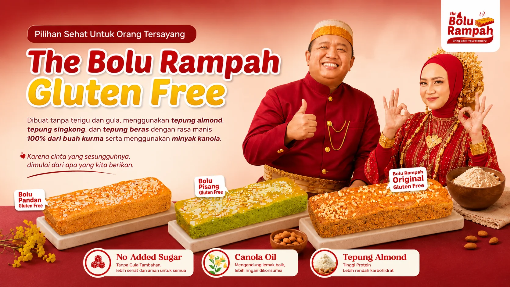 The Bolu Rampah Resmi Rilis Bolu Gluten Free 20 Agustus, Ini 3 Varian Rasanya
