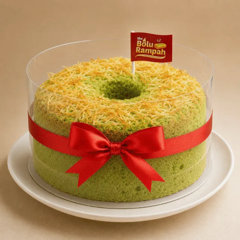 Chiffon Pandan Cheese Baked